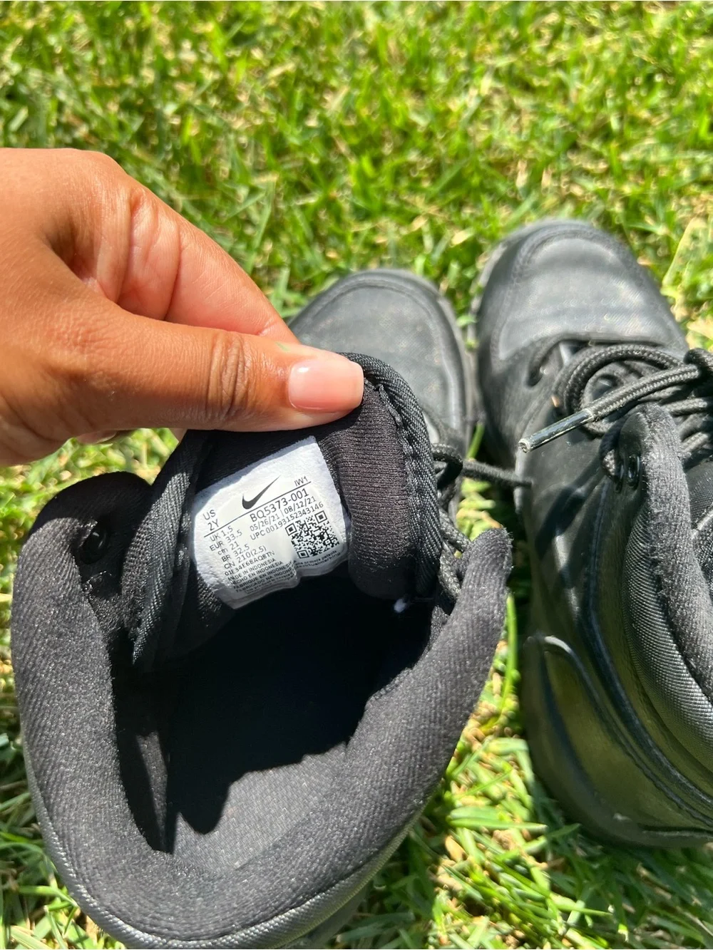 Nike Kids Black High-Top Sneakers